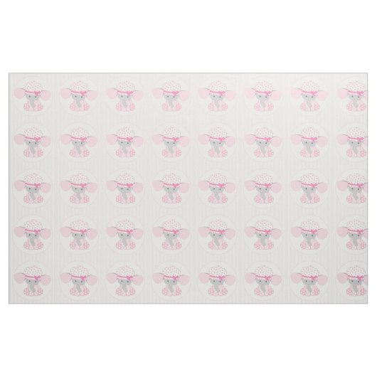 Schönes Baby-rosa Elefant Stoff (Yard (91,4 cm))