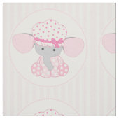 Schönes Baby-rosa Elefant Stoff (Muster)