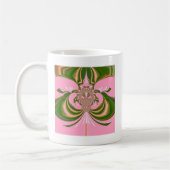 Schönes Baby rosa grün und weiß Kaleidoskop Kaffeetasse (Links)