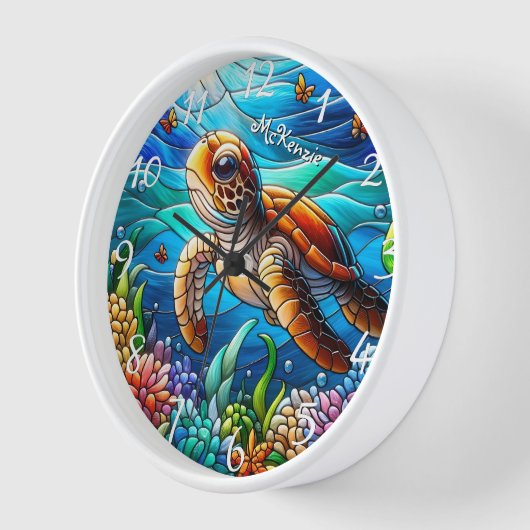 Schönes Baby Sea Turtle Swimming Uhr (Winkel)