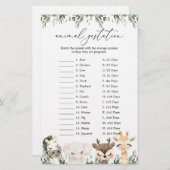 Schönes Baby Shower Animal Gestation Game (Vorne/Hinten)