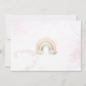 Schönes Baby Unicorn und Rainbow Baby Dusche Einladung (Rückseite)