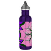 Schönes Babypink-lila-Schatten-Motiv Edelstahlflasche (Links)