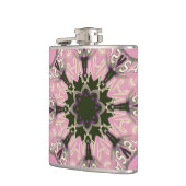 Schönes Babypink-lila-Schatten-Motiv Flachmann (Links)