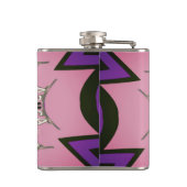 Schönes Babypink-lila-Schatten-Motiv Flachmann (Rückseite)