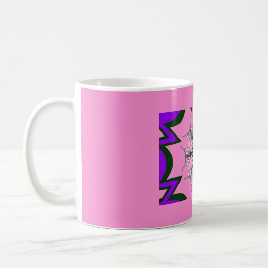 Schönes Babypink lila-Schatten-Motiv Kaffeetasse (Links)