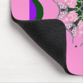 Schönes Babypink lila-Schatten-Motiv Mousepad (Ecke)