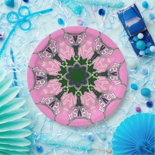 Schönes Babypink-lila-Schatten-Motiv Pappteller (Party)