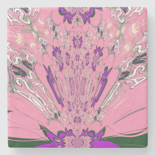 Schönes Babypink-lila-Schatten-Motiv Steinuntersetzer (Vorderseite)