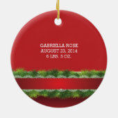 Schönes Baby's First Christmas Foto Ornament (Hinten)