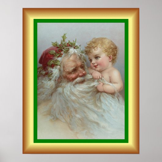 Schönes Baby's First Christmas, Santa Claus ~ Poster (Vorne)