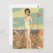 Schönes Bad ! Vintages Comic Postkarte (Vorne/Hinten)