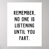 Schönes Bad Wand Minimalistische Furz Zitat Poster (Vorne)