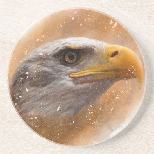 Schönes Bald Eagle Aquarellmalerei Getränkeuntersetzer (Vorne)