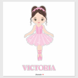 Schönes Ballerina Girl Custom-Cut Vinyl Sticker