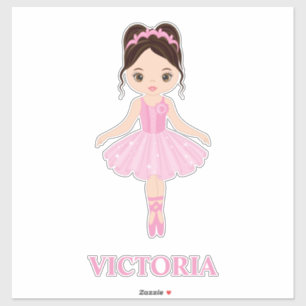 Schönes Ballerina Girl Custom-Cut Vinyl Sticker
