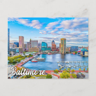 Schönes Baltimore, Maryland, Vereinigte Staaten Postkarte