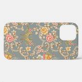 Schönes Barockschmuckstil - Bordeaux-Design Case-Mate iPhone Hülle (Rückseite (Horizontal))