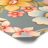 Schönes Barockschmuckstil - Bordeaux-Design Poster (Ecke)