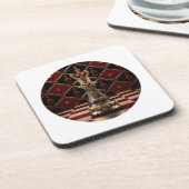 Schönes Barockstil Schachstück - The Queen Getränkeuntersetzer (Linke Seite)