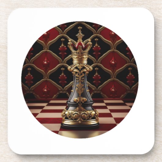 Schönes Barockstil Schachstück - The Queen Getränkeuntersetzer (Vorderseite)