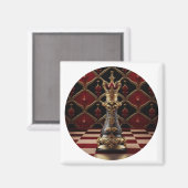 Schönes Barockstil Schachstück - The Queen Magnet (Vorderseite/Rückseite)