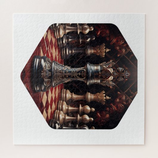 Schönes Barockstil Schachstück - The Queen Puzzle (Horizontal)