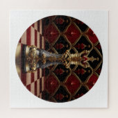 Schönes Barockstil Schachstück - The Queen Puzzle (Horizontal)