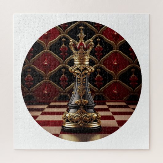 Schönes Barockstil Schachstück - The Queen Puzzle (Vertikal)