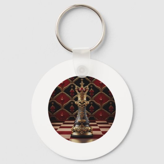 Schönes Barockstil Schachstück - The Queen Schlüsselanhänger (Vorderseite)