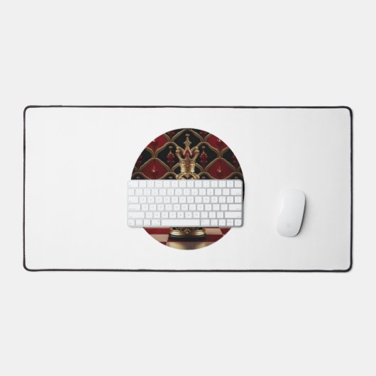 Schönes Barockstil Schachstück - The Queen Schreibtischunterlage (Tastatur & Maus)