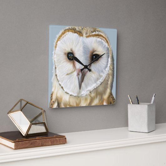 Schönes Barschuhn Quadratische Wanduhr (Büro)