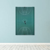 Schönes Basketball-Design Leinwanddruck (Insitu (Holzboden))