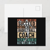 Schönes Basketball-Design Postkarte (Vorne/Hinten)