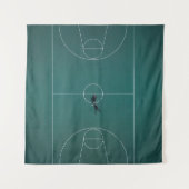 Schönes Basketball-Design Wandteppich (Vorderseite)