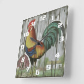 Schönes Bauernhaus Country Rooster Wall Uhr (Winkel)