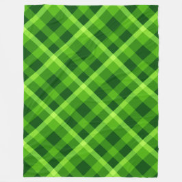 Schönes Baum Grün Kariert große Fleece Blanket