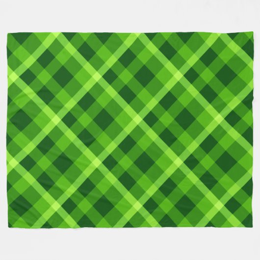 Schönes Baum Grün Kariert große Fleece Blanket (Vorderseite (Horizontal))