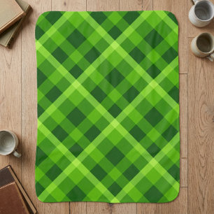 Schönes Baum Grün Kariert Kleines Sherpa Blanket Sherpadecke