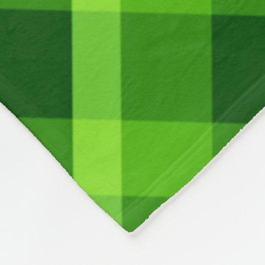 Schönes Baumgrün Kariertes Fleece Blanket (Ecke)