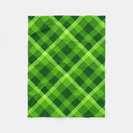 Schönes Baumgrün Kariertes Fleece Blanket (Vorderseite)