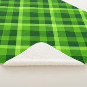 Schönes Baumgrün Kariertes Medium Sherpa Blanket Sherpadecke (3/4)