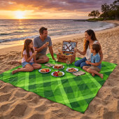 Schönes Baumgrün Kariertes mitteles Fleece Blanket