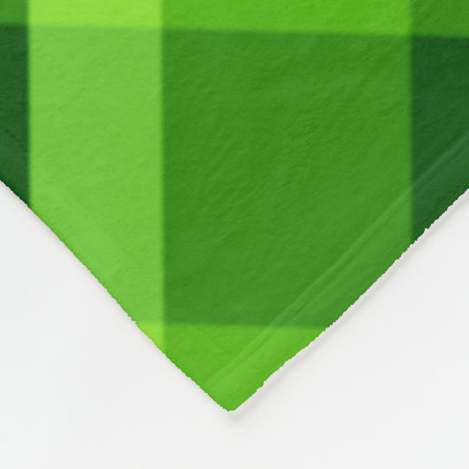 Schönes Baumgrün Kariertes mitteles Fleece Blanket (Ecke)