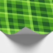 Schönes Baumgrün, Kariertes Wrapping Paper Geschenkpapier (Ecke)