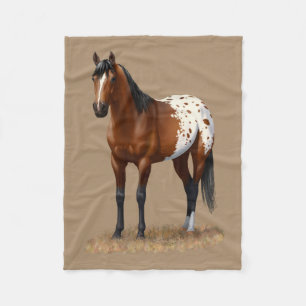 Schönes Bay Appaloosa Pferd Fleecedecke