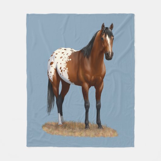 Schönes Bay Appaloosa Pferd Fleecedecke (Vorderseite)