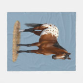 Schönes Bay Appaloosa Pferd Fleecedecke (Vorderseite (Horizontal))
