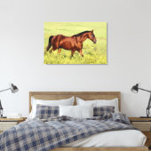 Schönes Bay Horse Leinwanddruck (Insitu (Schlafzimmer))
