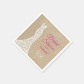 Schönes Beach Brautparty Napkin in Pink Serviette (Ecke)